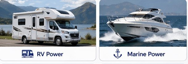 RV and marine LiFePO4 battery application
