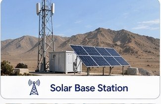 Solar base station energy storage application