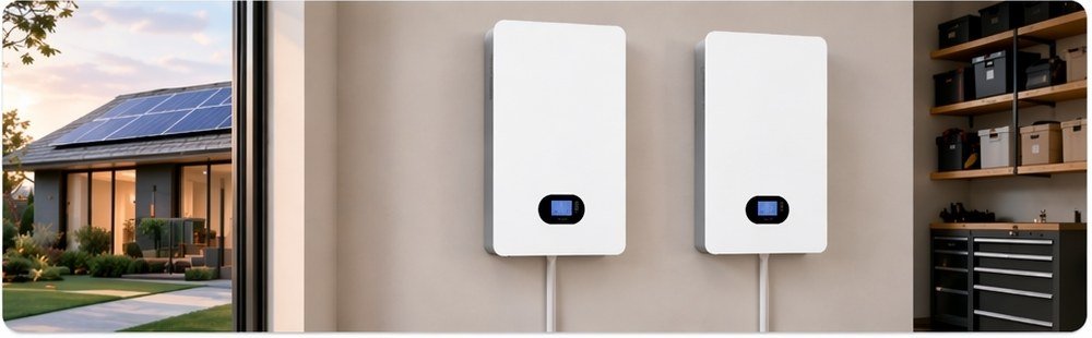 Wall-mounted residential LiFePO4 battery unit